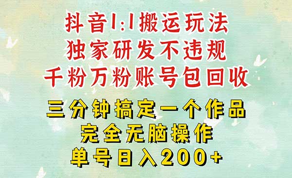 抖音顶级搬运玩法-柚子网创