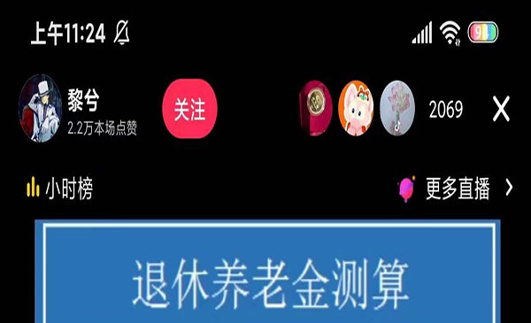 抖音直播退休养老金测算项目-柚子网创