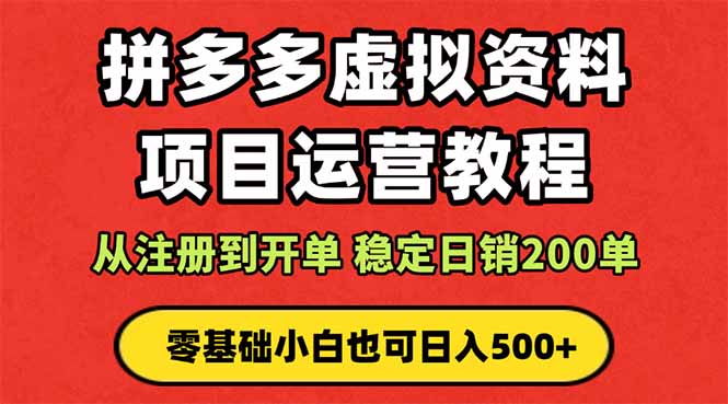 拼多多开店运营课程： 蓝海变现玩法，轻松实现睡后收入 零基础小白也可…-柚子网创