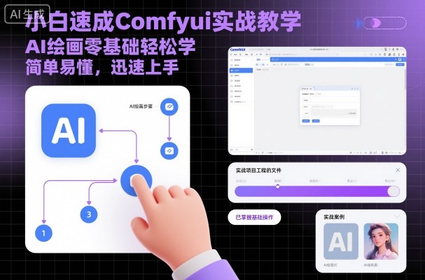 小白速成Comfyui实战教学，AI绘画零基础轻松学，简单易懂，迅速上手-柚子网创