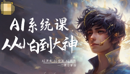 AI系统课程，从小白到大神系统学AI，AI声音-AI绘画-AI视频一门课全掌握-柚子网创