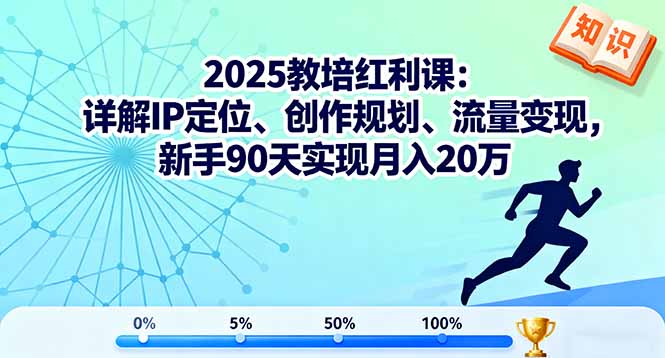 2025教培红利课：详解IP定位、创作规划、流量变现，新手90天实现月入20万-柚子网创