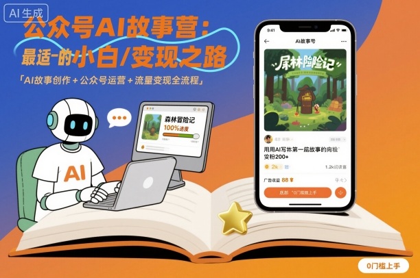 公众号ai故事营，最适合小白的自媒体变现之路-柚子网创