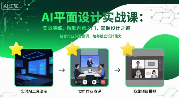 AI平面设计实战课，实战演练，解锁创意之门，掌握设计之道-柚子网创