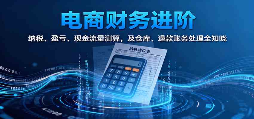 电商财务进阶：纳税、盈亏、现金流量测算，及仓库、退款账务处理全知晓-柚子网创