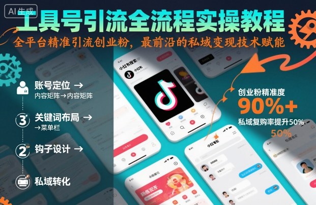 工具号引流全流程保姆级实操教程，全平台精准引流创业粉，最前沿的私域变现技术赋能-柚子网创