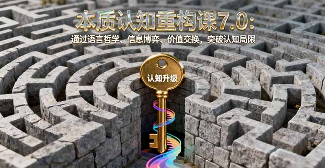 本质认知重构课7.0：通过语言哲学、信息博弈、价值交换，突破认知局限-柚子网创