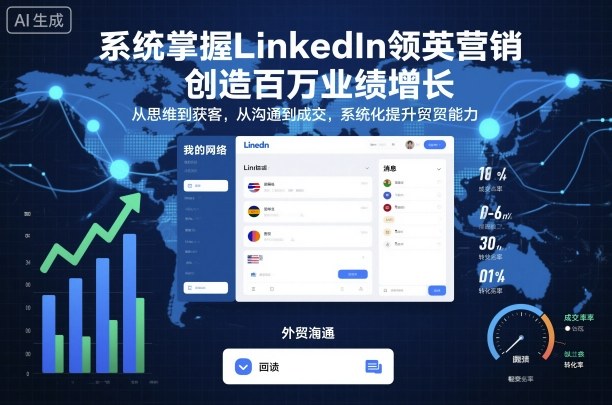 系统掌握LinkedIn领英营销，创造百万业绩增长，从思维到获客，从沟通到成交，系统化提升外贸能力-柚子网创