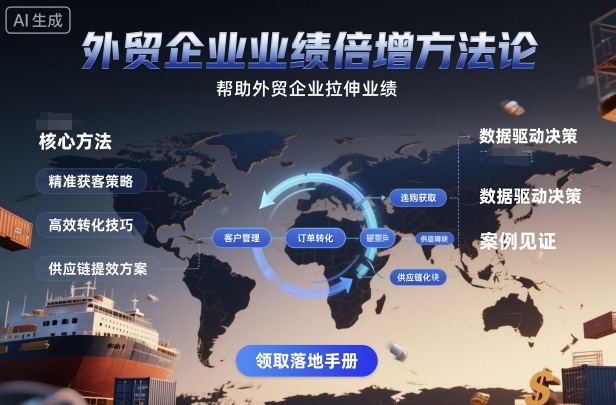 外贸企业业绩倍增方法论，帮助外贸企业拉伸业绩-柚子网创